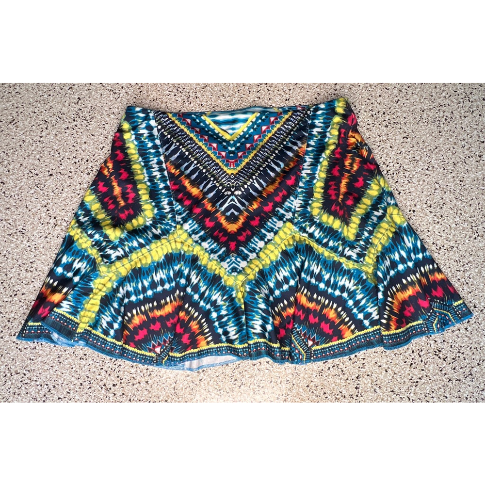 Lucky in Love Skort Sz SM Multicolor Chevron Geometric Pickleball Tennis Golf